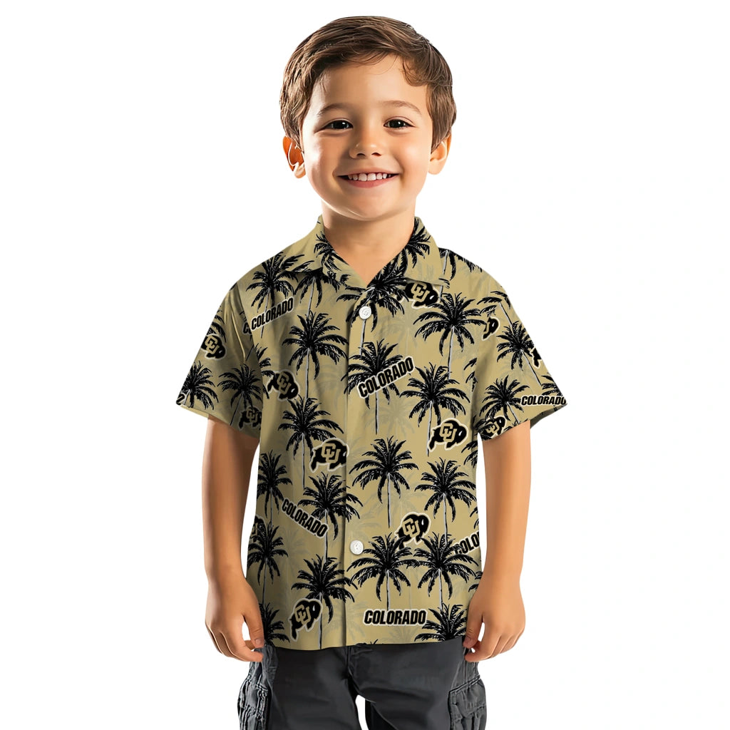 Colorado Buffaloes Hawaiian Shirt - Palm Tree Motif | Moonbestprint