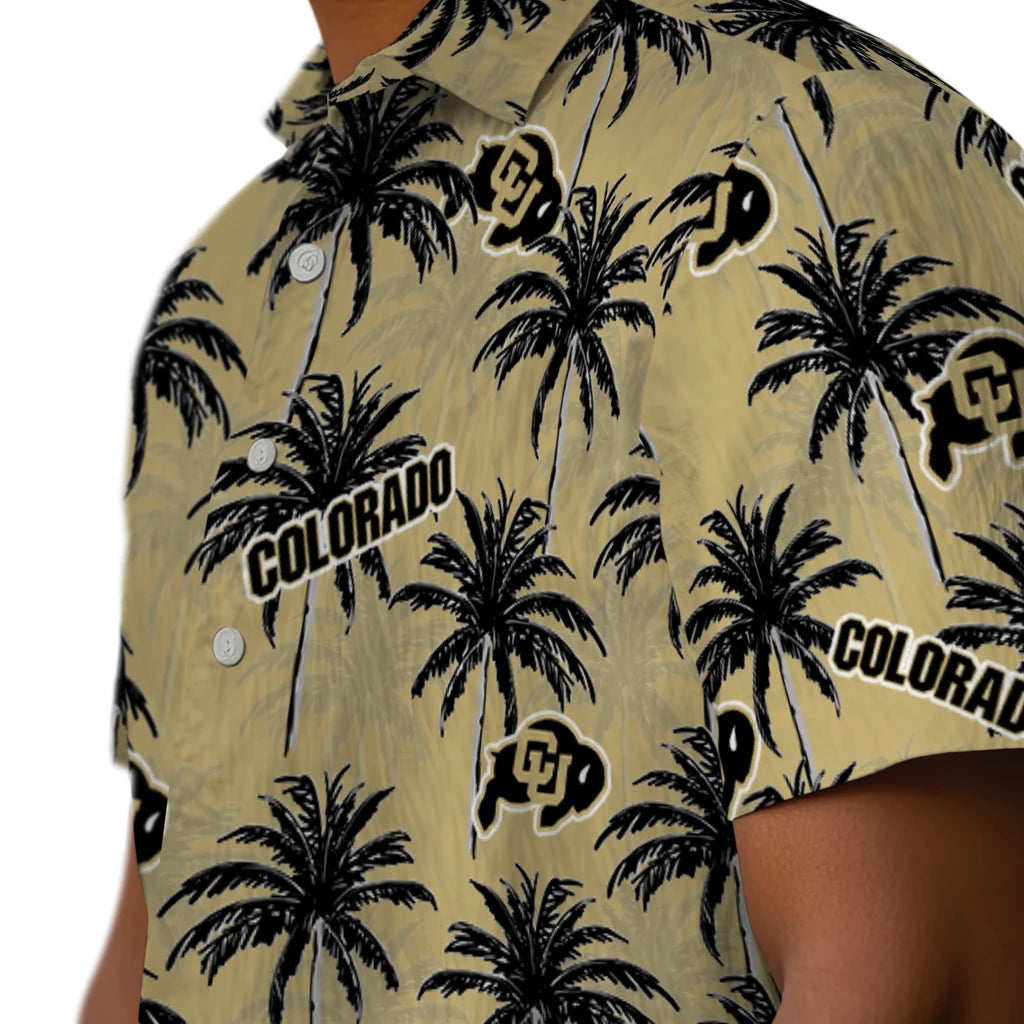 Colorado Buffaloes Hawaiian Shirt - Palm Tree Motif | Moonbestprint