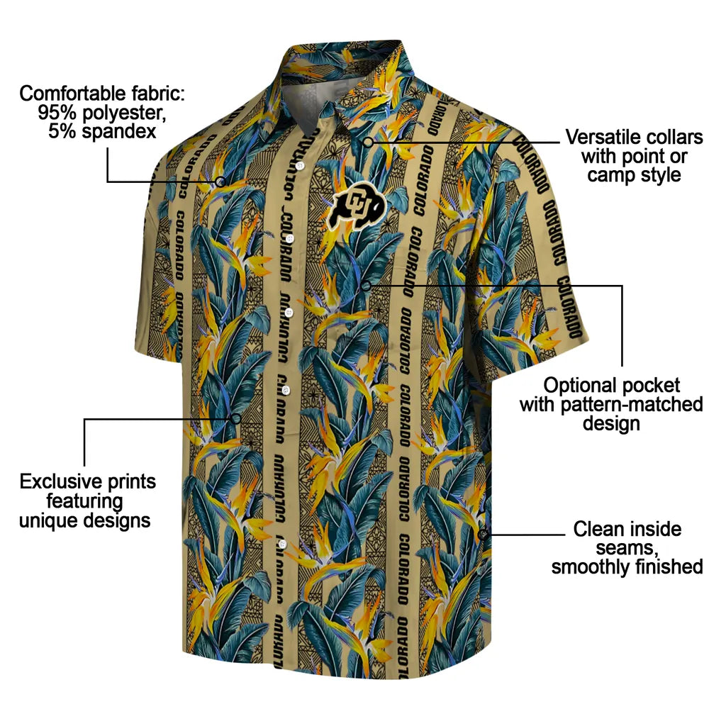 Colorado Buffaloes Hawaiian Shirt - Paradise Vines | Moonbestprint