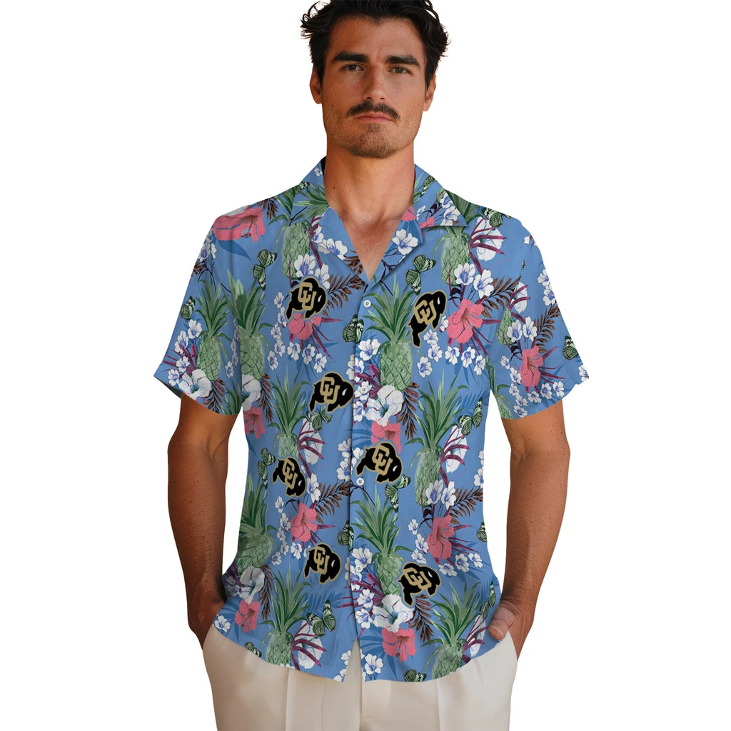 Colorado Buffaloes Hawaiian Shirt - Pineapple Bouquet | Moonbestprint