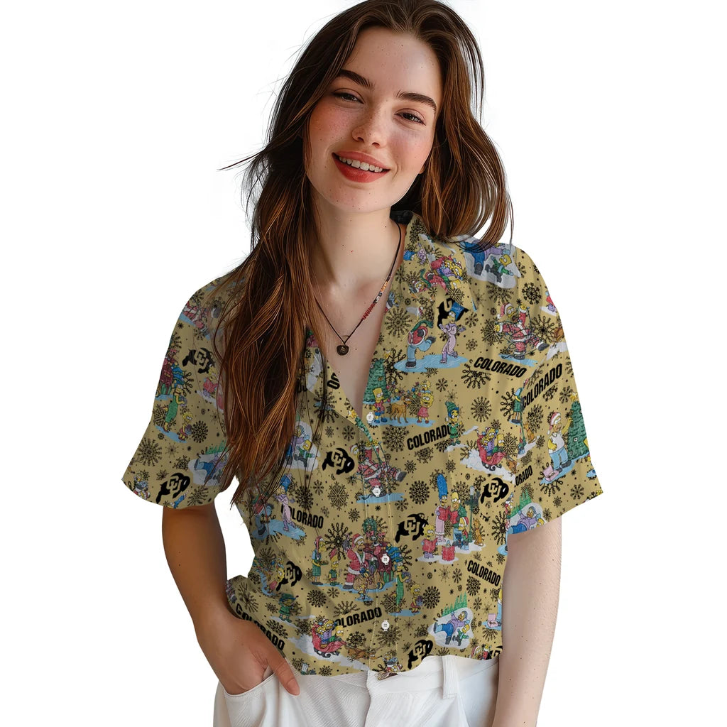 Colorado Buffaloes Hawaiian Shirt - Simpsons Christmas | Moonbestprint