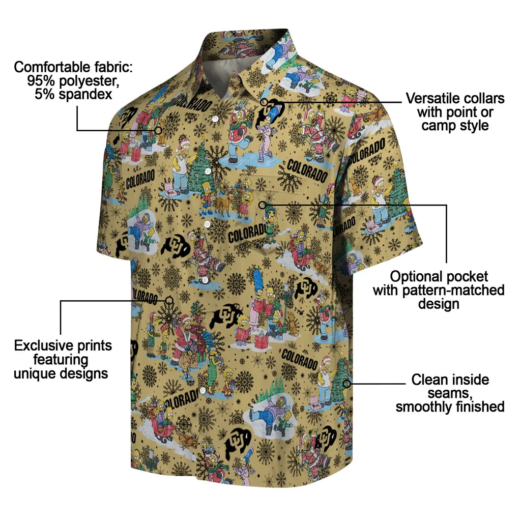 Colorado Buffaloes Hawaiian Shirt - Simpsons Christmas | Moonbestprint