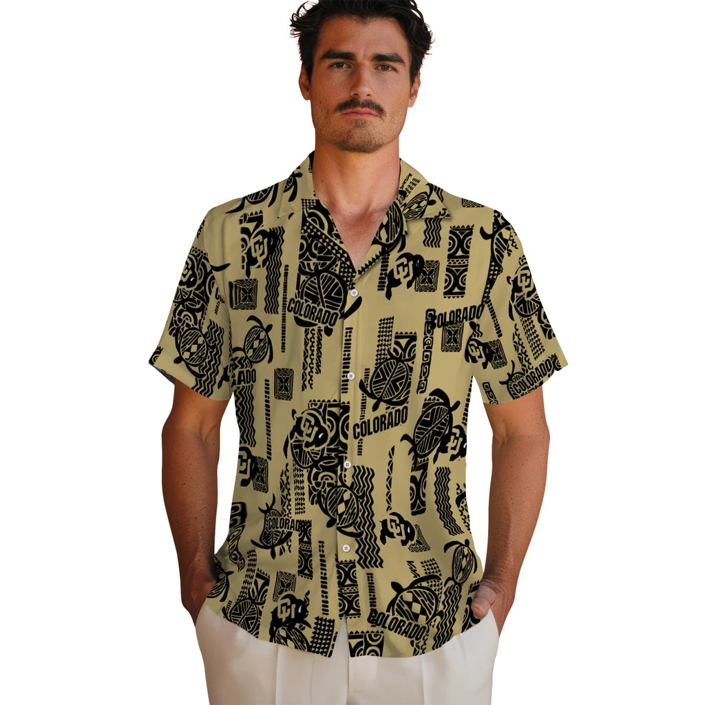 Colorado Buffaloes Hawaiian Shirt - Turtle Lines | Moonbestprint