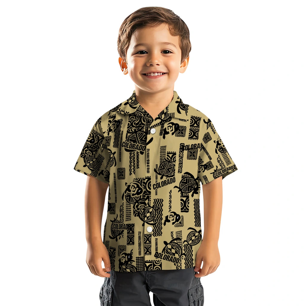 Colorado Buffaloes Hawaiian Shirt - Turtle Lines | Moonbestprint