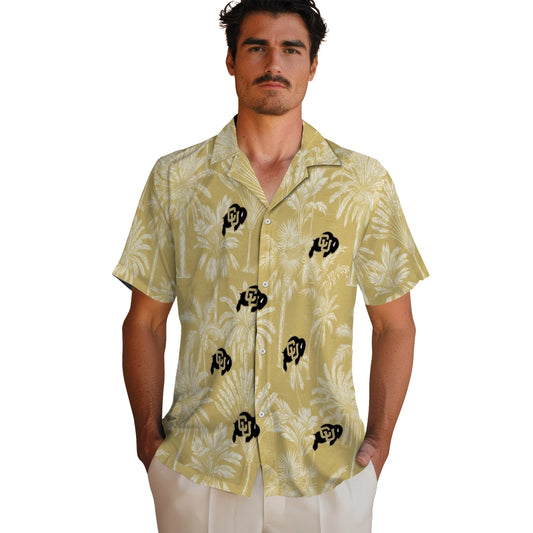 Colorado Buffaloes Hawaiian Shirt - Vintage Palm Tree | Moonbestprint