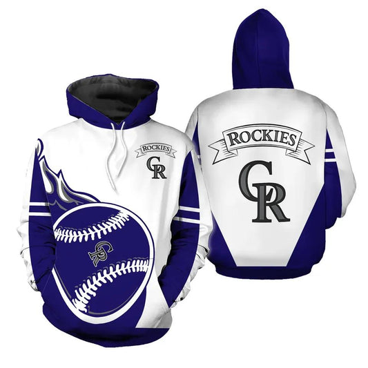 Colorado Rockies All Over Print Hoodies Flame Balls 3D MLB All Over Print Hoodie -Moonbestprint