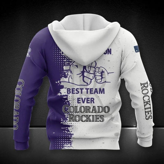 Colorado Rockies Dad And Son MLB All Over Print Hoodie -Moonbestprint