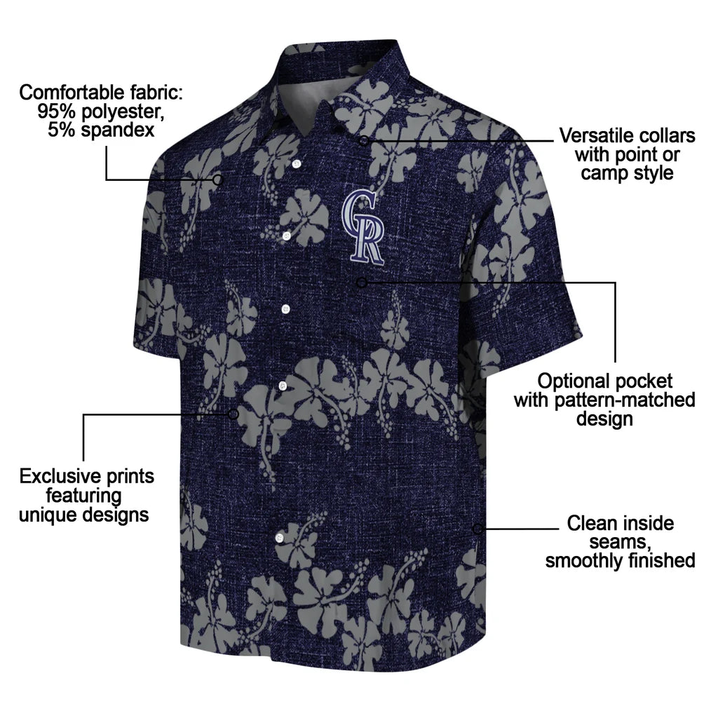 Colorado Rockies Hawaiian Shirt - 50th State Flower | Moonbestprint