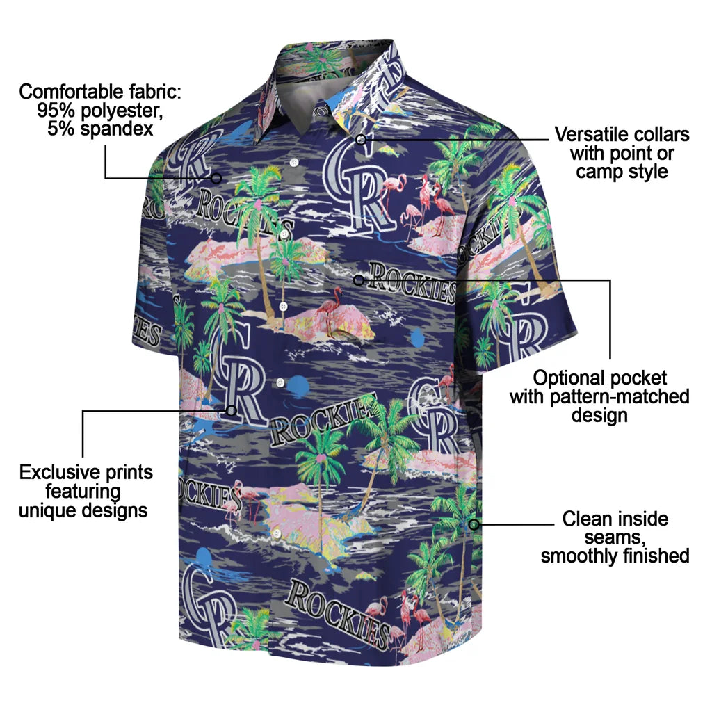Colorado Rockies Flamingo Retreat 2026 Hawaiian Shirt – Moonbestprint