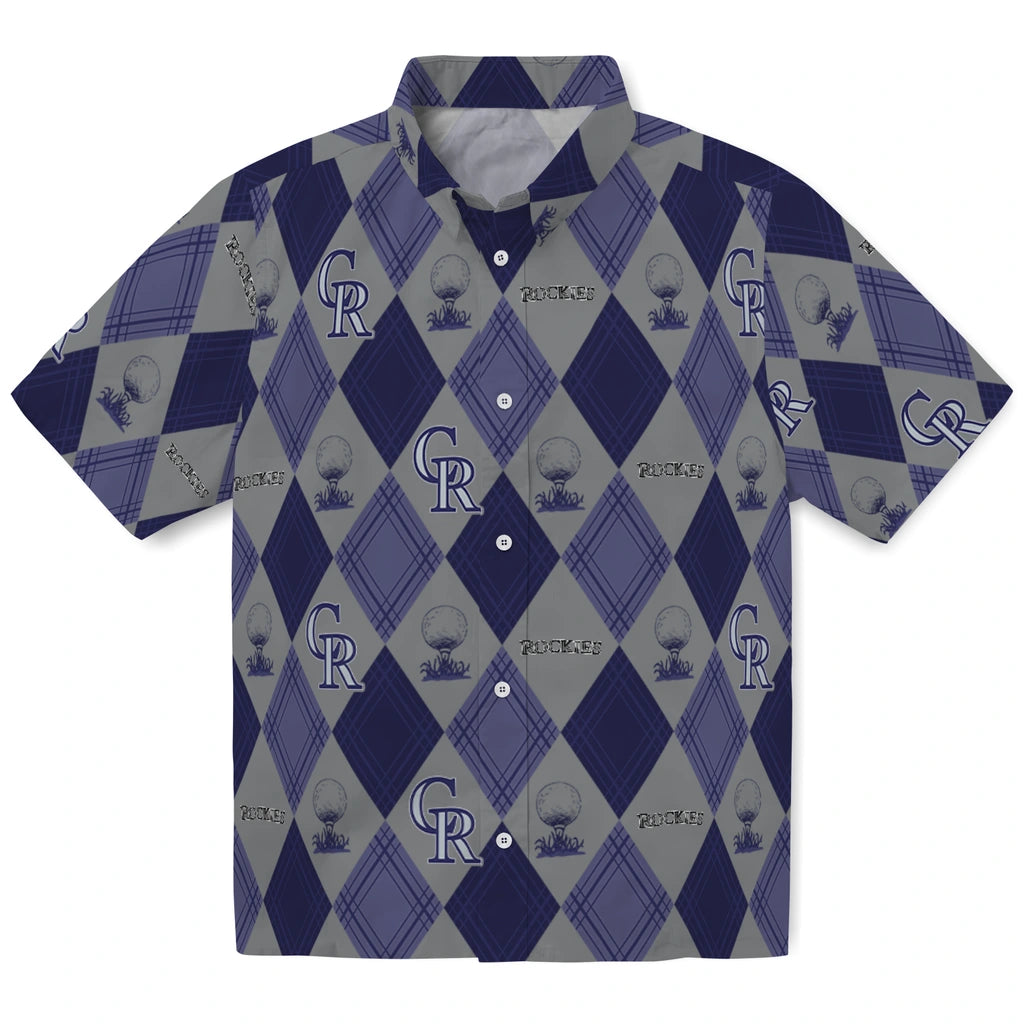 Colorado Rockies Hawaiian Shirt - Golfing Plaid | Moonbestprint