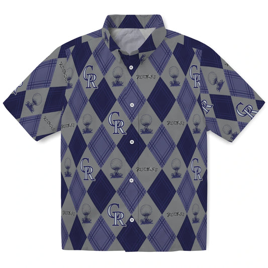 Colorado Rockies Hawaiian Shirt - Golfing Plaid | Moonbestprint