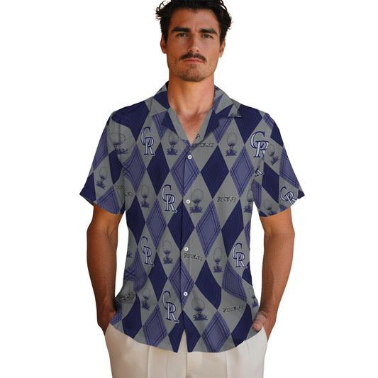 Colorado Rockies Hawaiian Shirt - Golfing Plaid | Moonbestprint