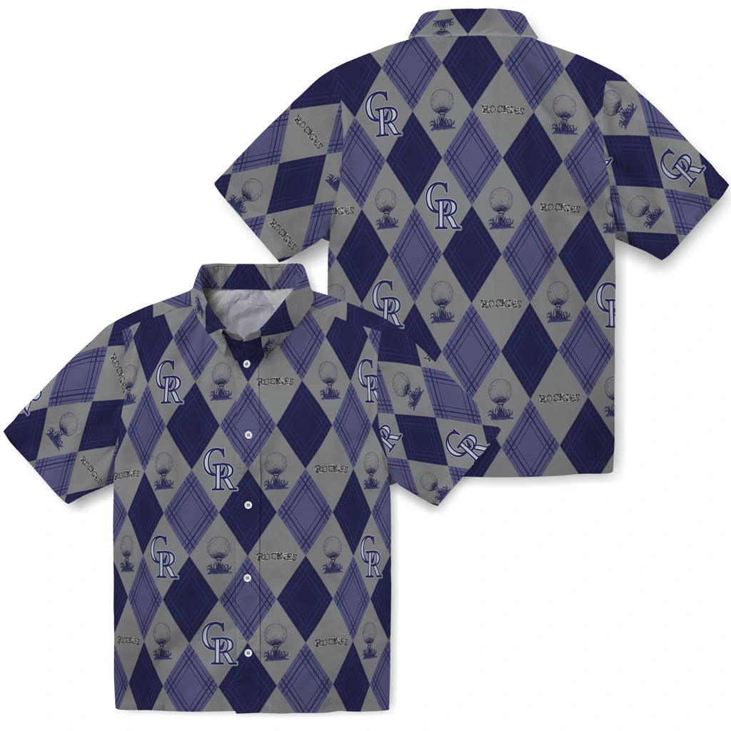 Colorado Rockies Hawaiian Shirt - Golfing Plaid | Moonbestprint