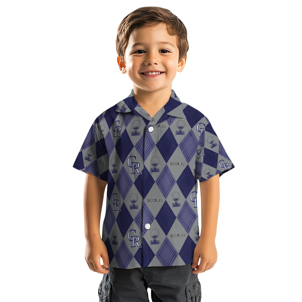 Colorado Rockies Hawaiian Shirt - Golfing Plaid | Moonbestprint