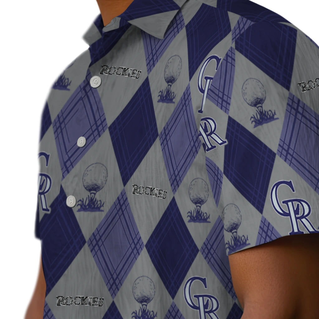 Colorado Rockies Hawaiian Shirt - Golfing Plaid | Moonbestprint