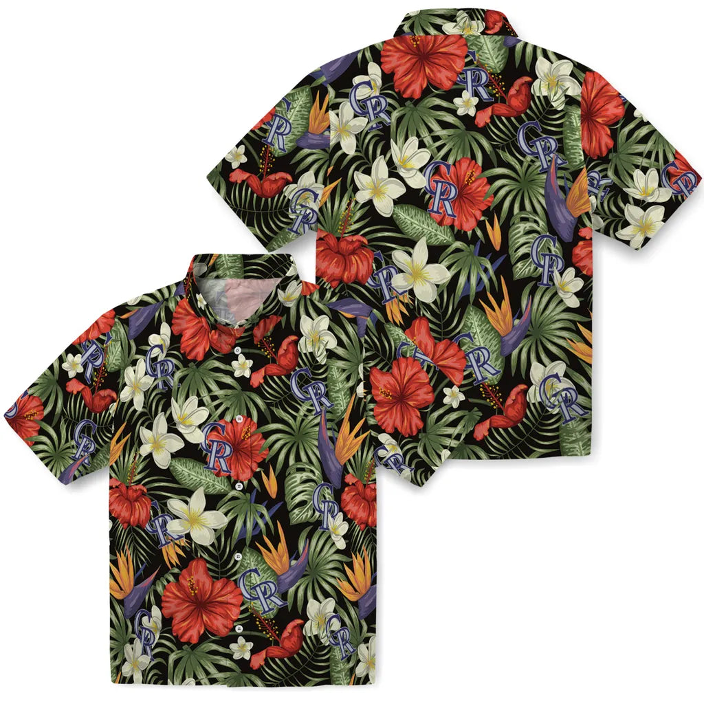 Colorado Rockies Hawaiian Shirt - Hawaii Floral Hibiscus | Moonbestprint