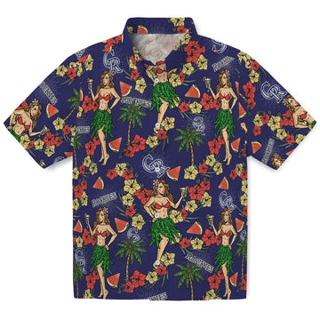 Colorado Rockies Hawaiian Shirt - Hawaiian Girls Design | Moonbestprint