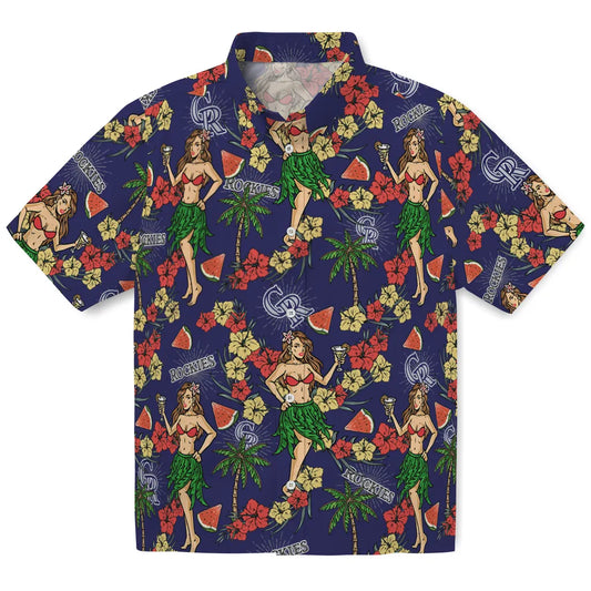 Colorado Rockies Hawaiian Shirt - Hawaiian Girls Design | Moonbestprint
