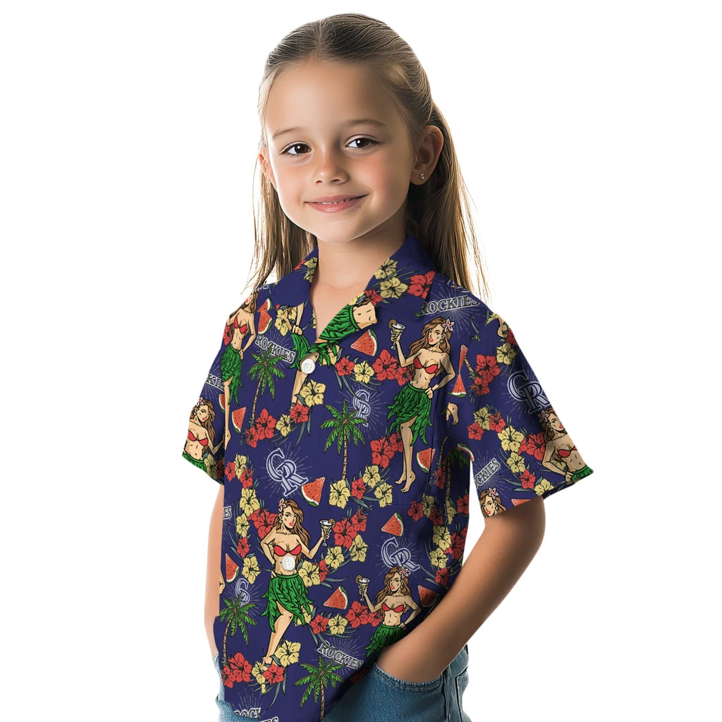 Colorado Rockies Hawaiian Shirt - Hawaiian Girls Design | Moonbestprint