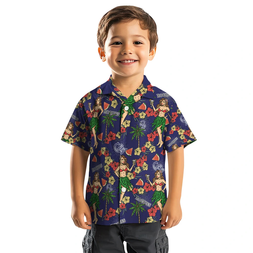 Colorado Rockies Hawaiian Shirt - Hawaiian Girls Design | Moonbestprint