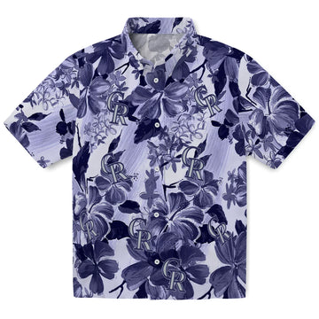 Colorado Rockies Hawaiian Shirt - Hibiscus Arrangement | Moonbestprint