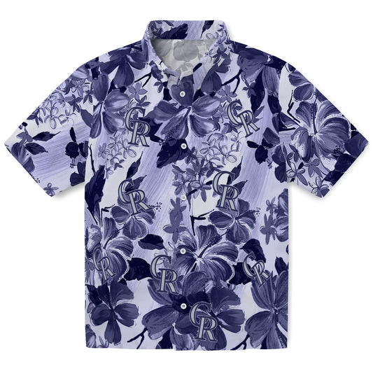Colorado Rockies Hawaiian Shirt - Hibiscus Arrangement | Moonbestprint