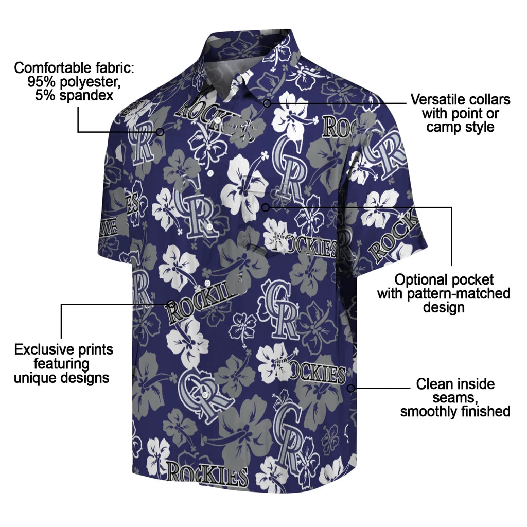 Colorado Rockies Hibiscus Bloom Hawaiian Shirt – Moonbestprint