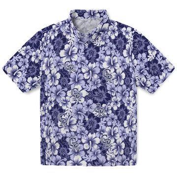 Colorado Rockies Hawaiian Shirt - Hibiscus Blooms | Moonbestprint