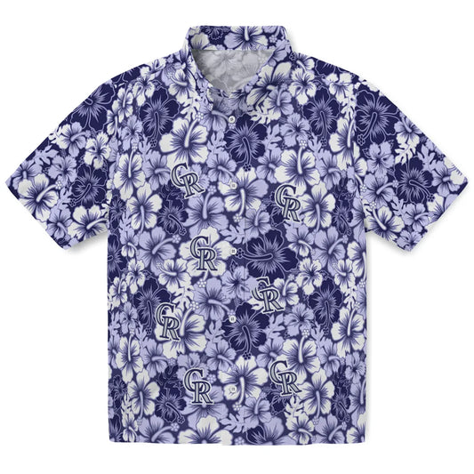 Colorado Rockies Hawaiian Shirt - Hibiscus Blooms | Moonbestprint