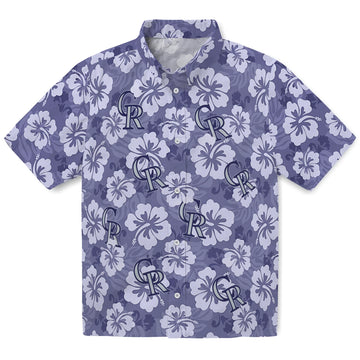 Colorado Rockies Hawaiian Shirt - Hibiscus Cluster | Moonbestprint