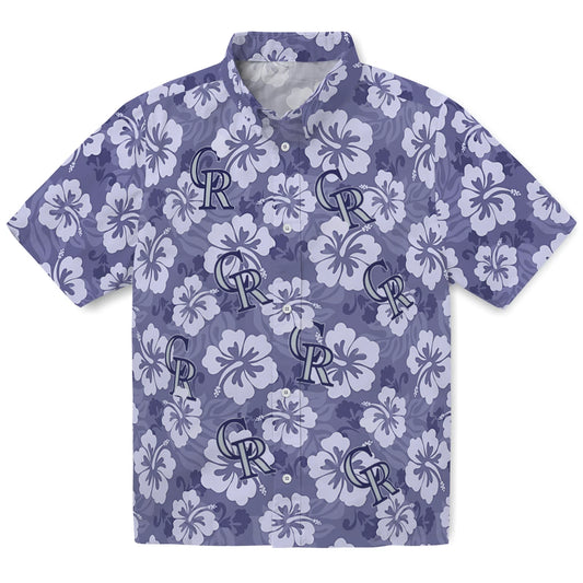 Colorado Rockies Hawaiian Shirt - Hibiscus Cluster | Moonbestprint