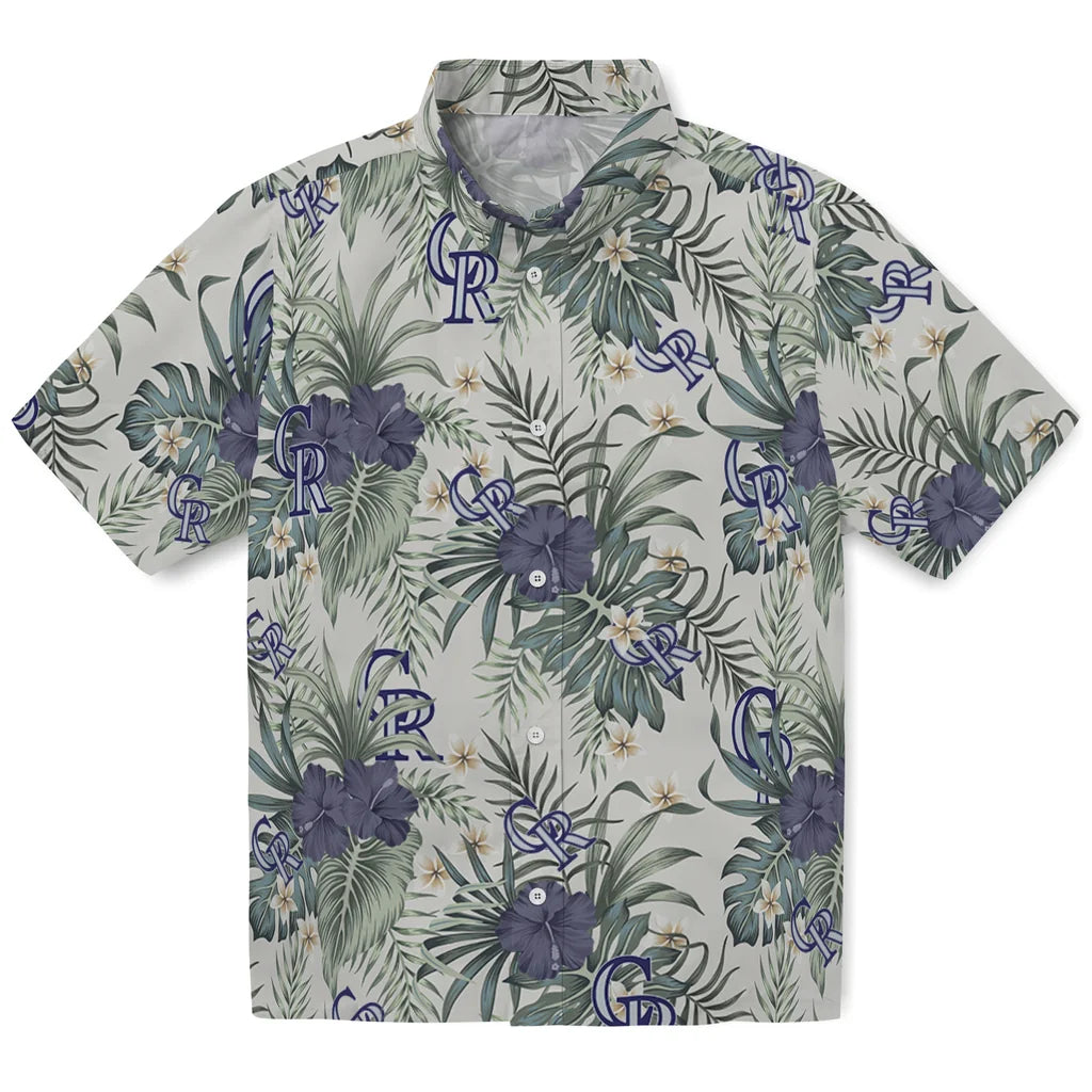 Colorado Rockies Hawaiian Shirt - Hibiscus Designs | Moonbestprint