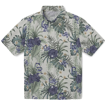 Colorado Rockies Hawaiian Shirt - Hibiscus Designs | Moonbestprint