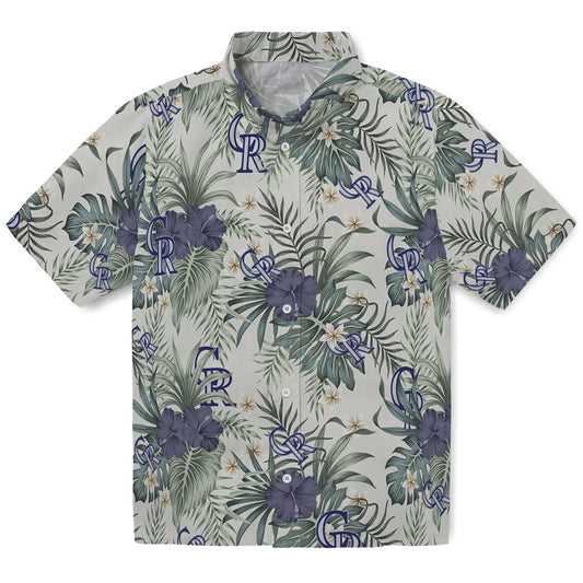Colorado Rockies Hawaiian Shirt - Hibiscus Designs | Moonbestprint