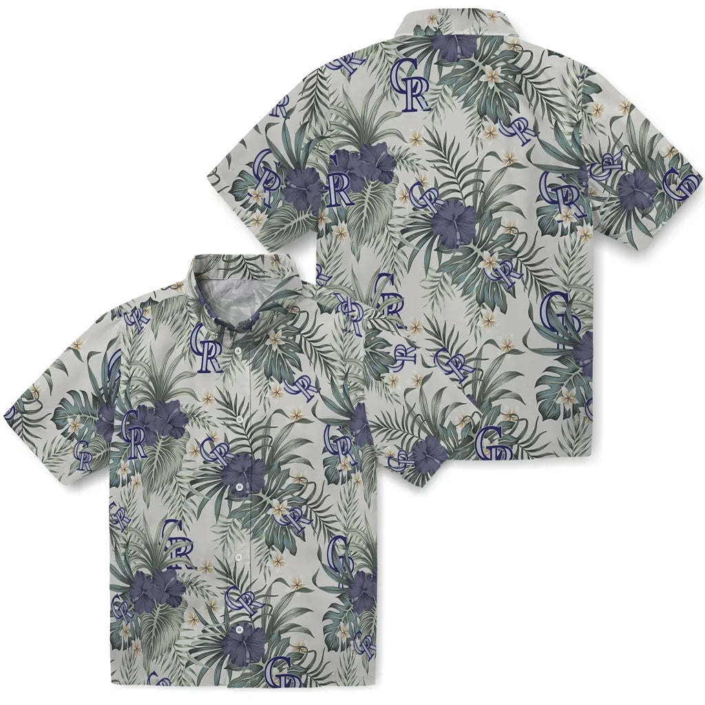 Colorado Rockies Hawaiian Shirt - Hibiscus Designs | Moonbestprint