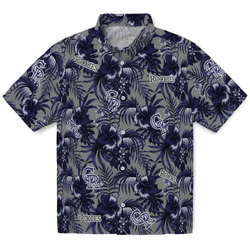Colorado Rockies Hawaiian Shirt - Hibiscus Exotic | Moonbestprint