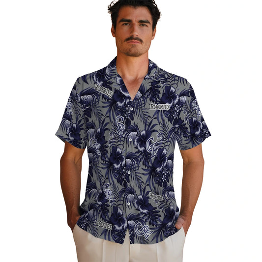 Colorado Rockies Hawaiian Shirt - Hibiscus Exotic | Moonbestprint