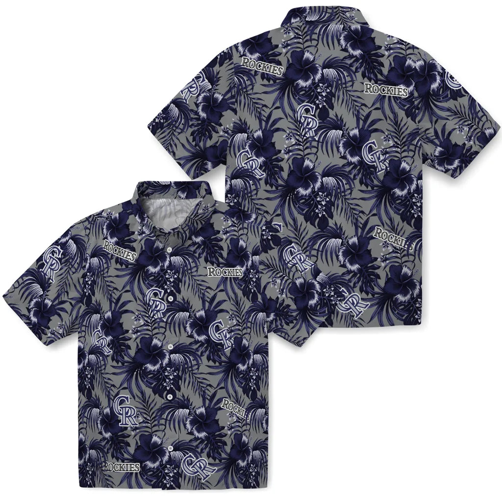 Colorado Rockies Hawaiian Shirt - Hibiscus Exotic | Moonbestprint