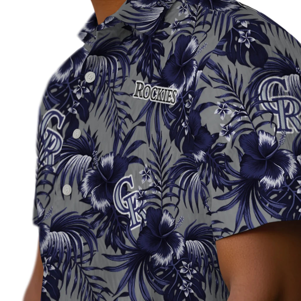 Colorado Rockies Hawaiian Shirt - Hibiscus Exotic | Moonbestprint