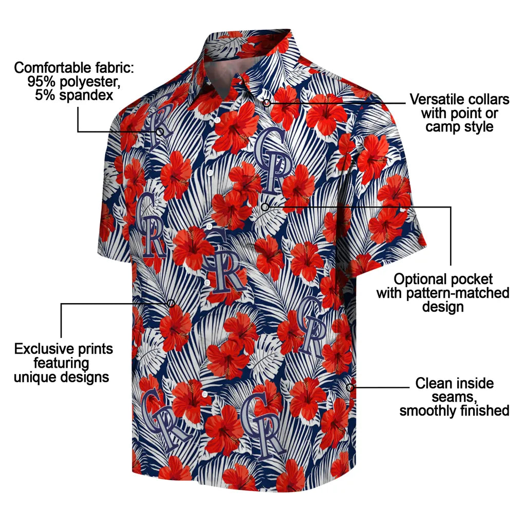 Colorado Rockies Hawaiian Shirt - Hibiscus Fiesta | Moonbestprint