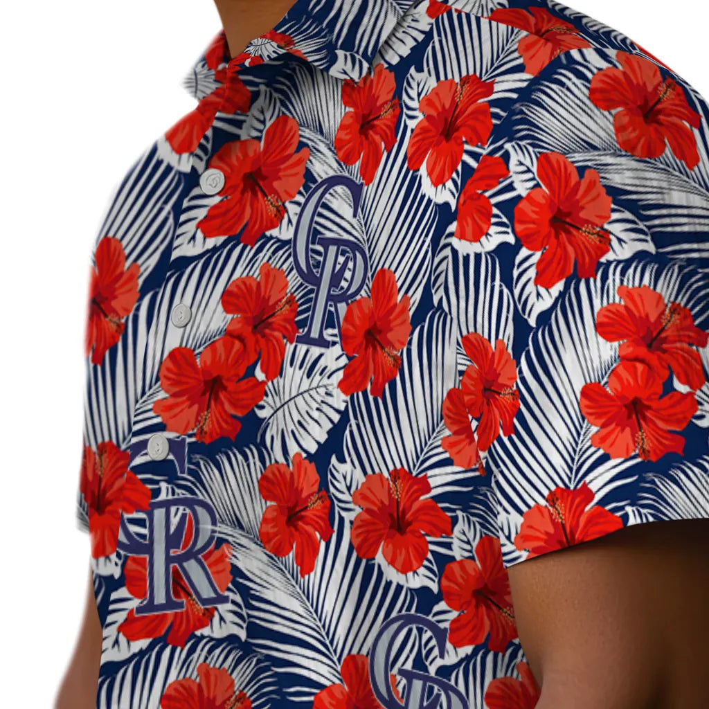 Colorado Rockies Hawaiian Shirt - Hibiscus Fiesta | Moonbestprint
