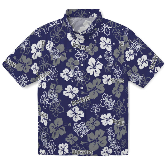 Colorado Rockies Hawaiian Shirt - Hibiscus Flower Design | Moonbestprint