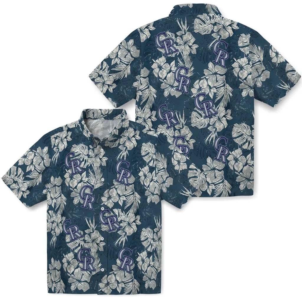 Colorado Rockies Hawaiian Shirt - Hibiscus Flowers | Moonbestprint