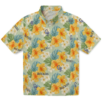 Colorado Rockies Hawaiian Shirt - Hibiscus Mood | Moonbestprint