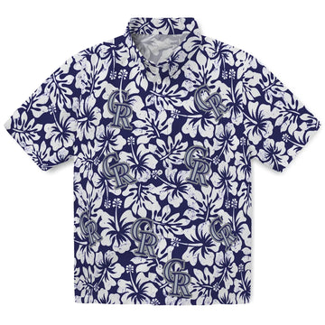 Colorado Rockies Hawaiian Shirt - Hibiscus Motif | Moonbestprint