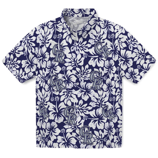 Colorado Rockies Hawaiian Shirt - Hibiscus Motif | Moonbestprint