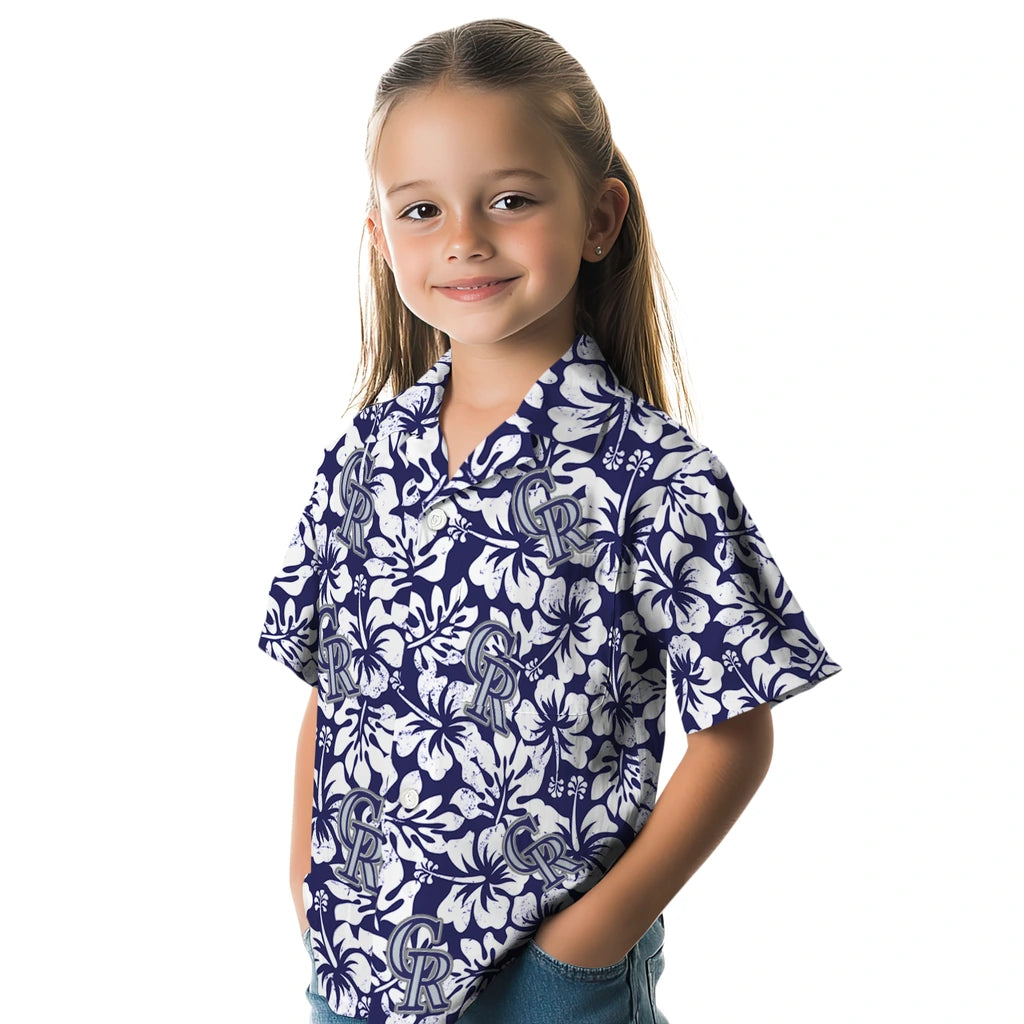 Colorado Rockies Hawaiian Shirt - Hibiscus Motif | Moonbestprint
