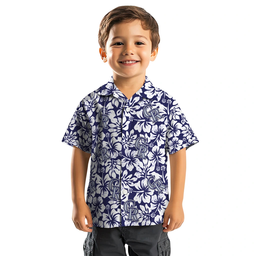 Colorado Rockies Hawaiian Shirt - Hibiscus Motif | Moonbestprint