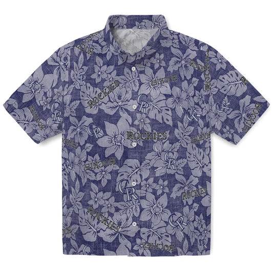 Colorado Rockies Hawaiian Shirt - Hibiscus Oasis | Moonbestprint