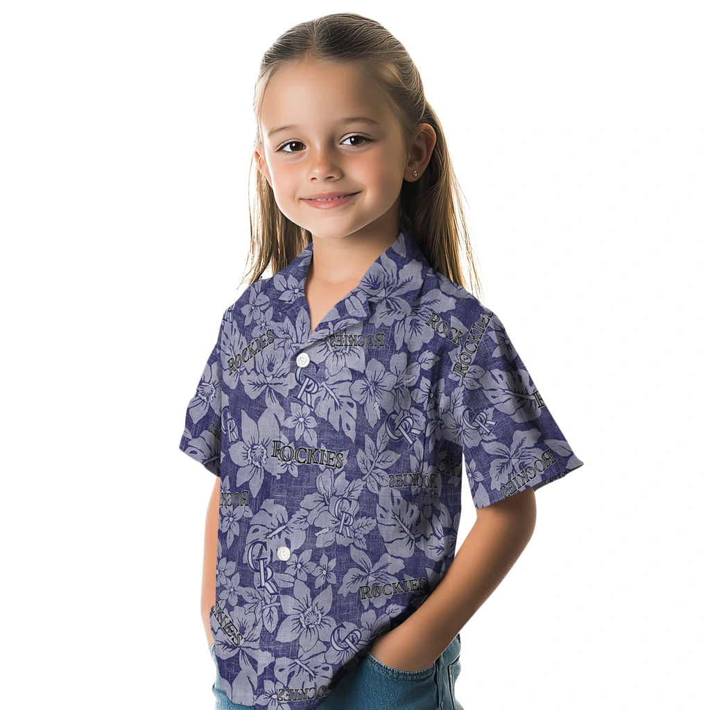 Colorado Rockies Hawaiian Shirt - Hibiscus Oasis | Moonbestprint